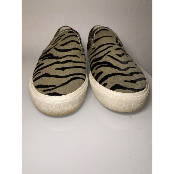 Madewell Sidewalk Slip-On Sneakers Women's 11 (Men's 9.5) Zebra Calf Hair Shoes - Picture 3 of 15
